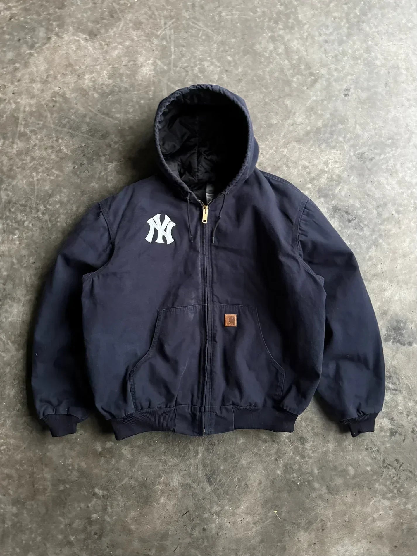 Vintage Navy Yankee Hooded Jacket
